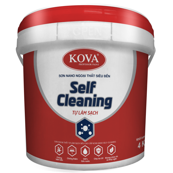 Sơn ngoại thất tự làm sạch siêu cao cấp KOVA NANO Self Cleaning( Nền D, A)